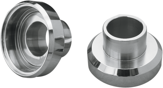 Chrome Timken-Type Neck Post Bearing Cup for motorcycles by DRAG SPECIALTIES, shown in a close-up image.