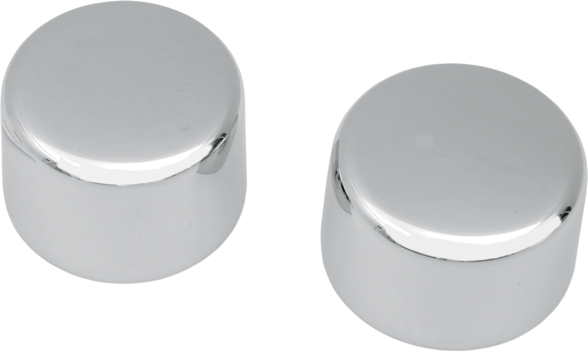 Rear axle cap for Harley-Davidson '81-'88 by Drag Specialties, metal part with black finish, designed for rear wheel axle cover.
