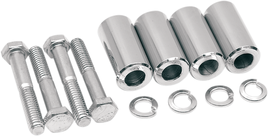 DRAG SPECIALTIES Fender Mounting Kit 70754 with original-style motorcycle front fender on a clean background