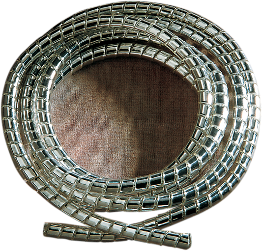 Chrome cable and wire covering by Drag Specialties, 5/16-inch diameter, with part number 33-6009-HC4, designed for motorcycle wiring.