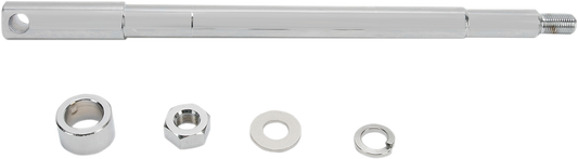 Chrome front axle kit for Harley-Davidson '84-'99 by DRAG SPECIALTIES, featuring the part 16-0261-BC520 with detailed components.