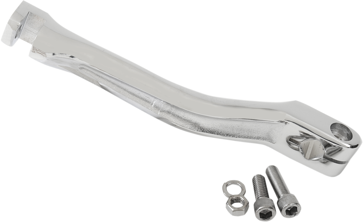 Chrome-plated forged Harley-Davidson kickstart arm by Drag Specialties, Stroker Kicker Arm 73114, showing detailed metal finish.