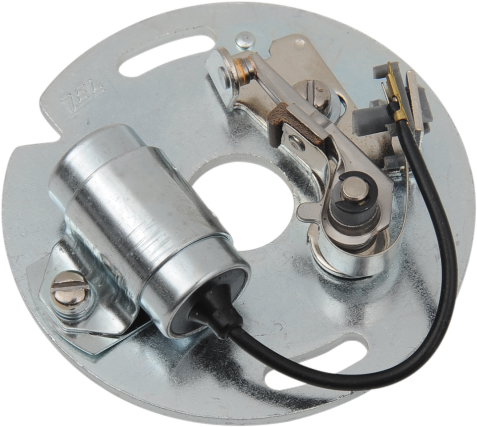 DRAG SPECIALTIES breaker plate assembly for Harley Davidson motorcycle, showing metal component with mounting points.