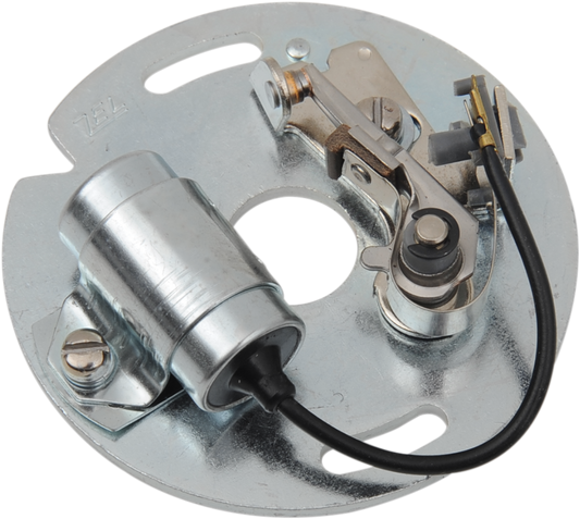DRAG SPECIALTIES breaker plate assembly for Harley Davidson motorcycle, showing metal component with mounting points.