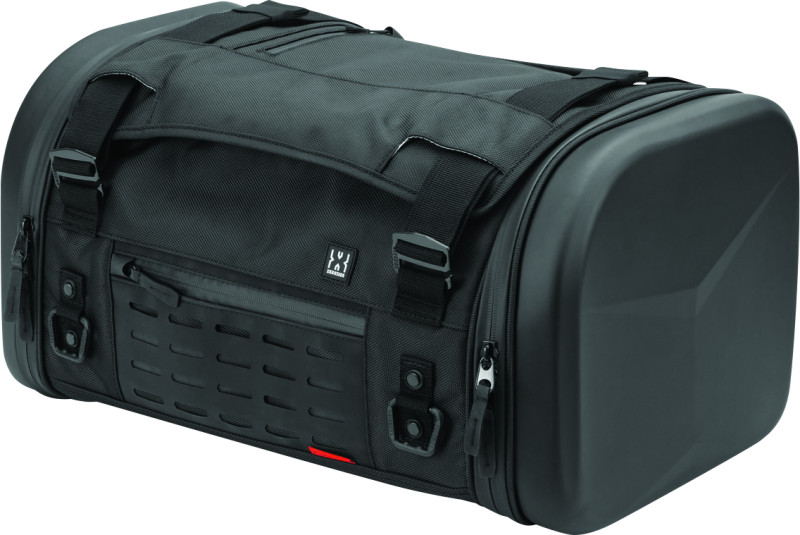 Kuryakyn Xkursion XS Steward Roll Bag for powersports vehicles, compact storage with adjustable straps and durable fabric.