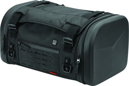 Kuryakyn Xkursion XS Steward Roll Bag for powersports vehicles, compact storage with adjustable straps and durable fabric.