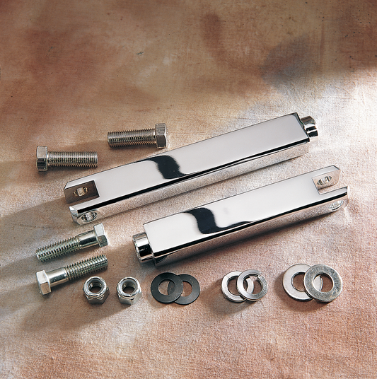 Chrome highway bar motor mount for Harley XL by Drag Specialties, featuring a sturdy design and chrome finish.