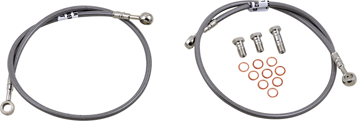 GBRAKES Stainless Steel Brake Line FK003D385-2 for Enhanced Brake Performance