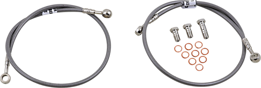 GBRAKES Stainless Steel Brake Line FK003D385-2 for Enhanced Brake Performance