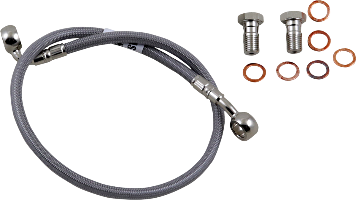 GBRAKES stainless steel brake line FK003D704R for bikes, featuring durable construction and enhanced stopping power.