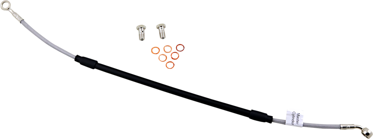 GBRAKES stainless steel brake line kit FK003D429R showing durable braided lines for improved vehicle stopping power.