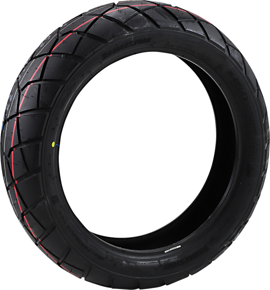 BRIDGESTONE Battlax Adventurecross AX41T rear motorcycle tire for 2020 Africa Twin, 150/70R18 70H, tread pattern visible