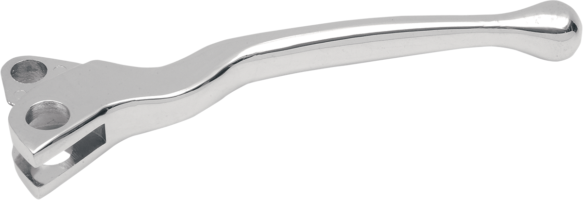 Chrome clutch and brake levers from DRAG SPECIALTIES with comfort grips, designed for motorcycle control and style.