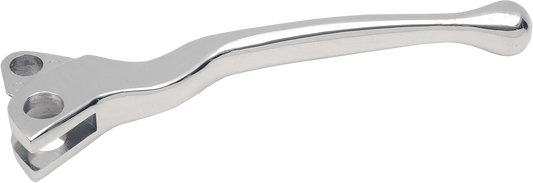 Chrome clutch and brake levers from DRAG SPECIALTIES with comfort grips, designed for motorcycle control and style.