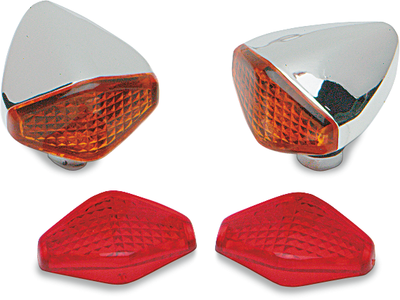 DRAG SPECIALTIES Diamond Lights single filament 12-6034KS-BC242 motorcycle turn signal bulb showing clear glass and filament inside