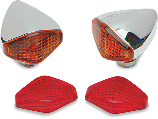 DRAG SPECIALTIES Diamond Lights single filament 12-6034KS-BC242 motorcycle turn signal bulb showing clear glass and filament inside