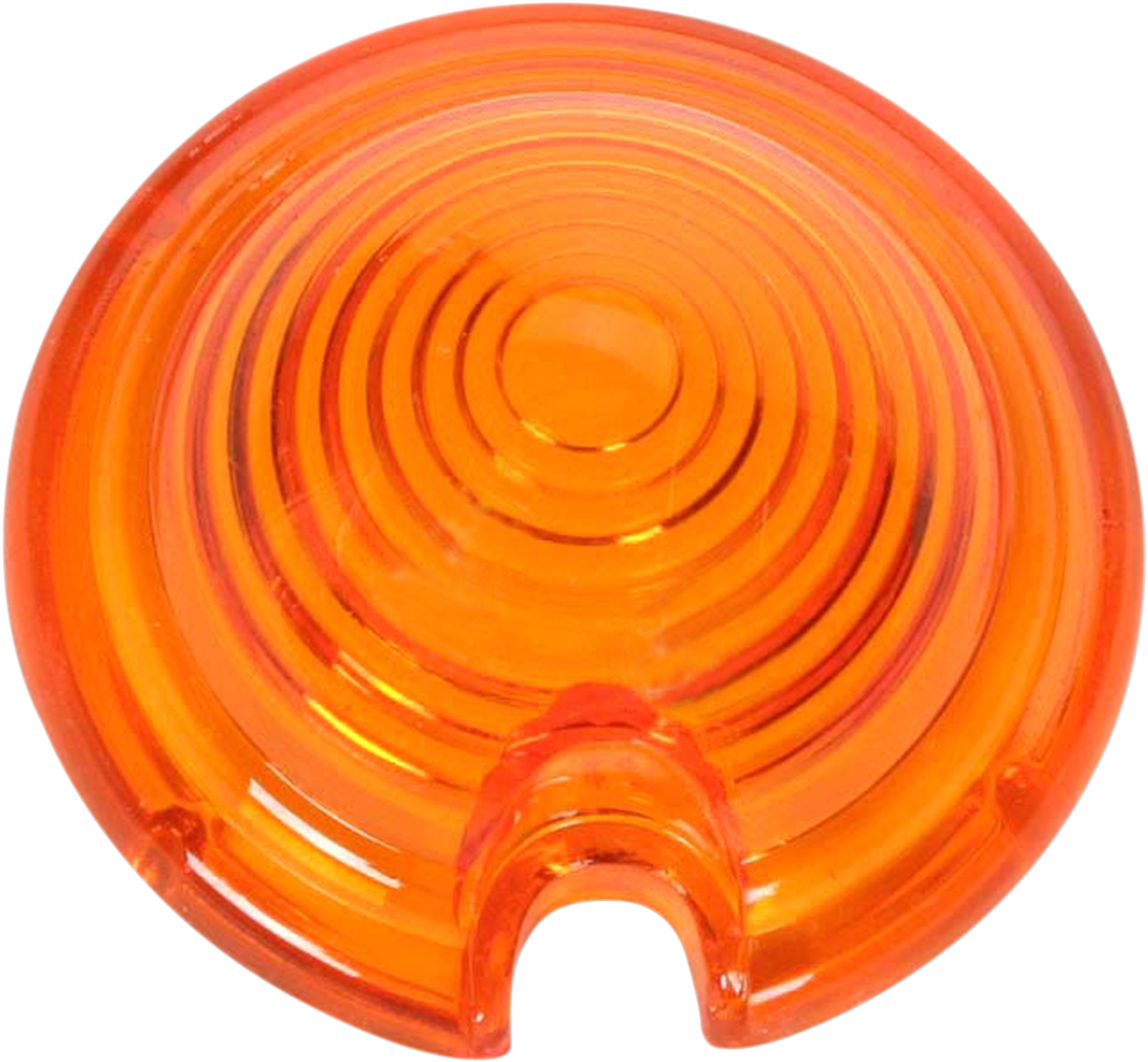Replacement amber lens for Bullet Marker Lights by DRAG SPECIALTIES, part 165075-HC3, shown on a motorcycle light.