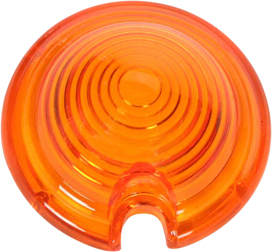 Replacement amber lens for Bullet Marker Lights by DRAG SPECIALTIES, part 165075-HC3, shown on a motorcycle light.