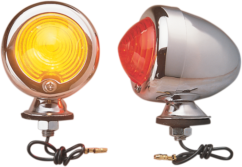 Red lens for Bullet Marker Lights from Drag Specialties, replacement part with clear, durable plastic cover for motorcycle lighting.