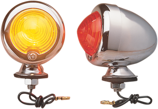 Red lens for Bullet Marker Lights from Drag Specialties, replacement part with clear, durable plastic cover for motorcycle lighting.