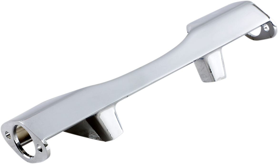 Drag Specialties 8-1/4 inch turn signal bracket for Harley FLT '85-'90, part 20-0366-SC3, shown mounted on motorcycle.