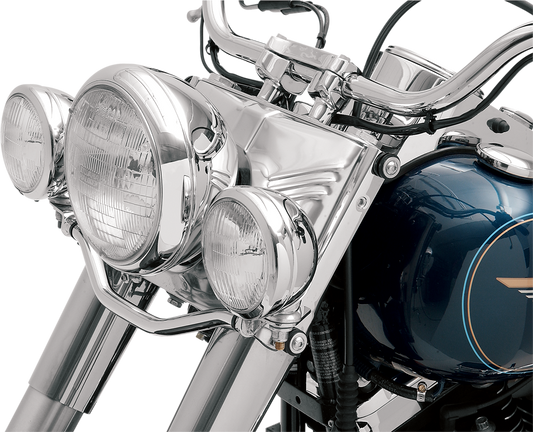 Chrome Drag Specialties spotlight mount for 1986-1999 Harley FLST motorcycles, part 20-0620-BX-LB2.