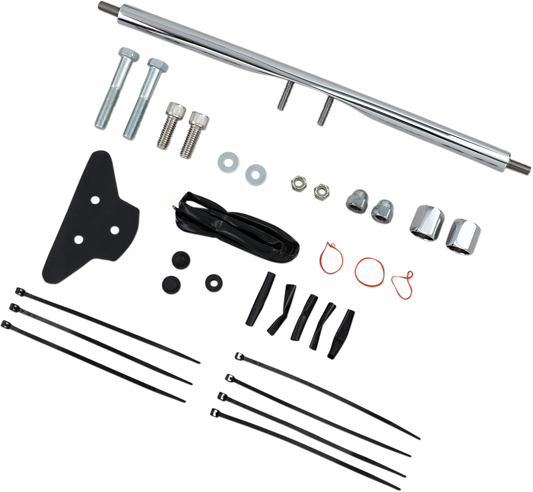 DRAG SPECIALTIES turn signal relocation kit for '73-'01 FX XL motorcycles, includes mounting hardware and instructions.