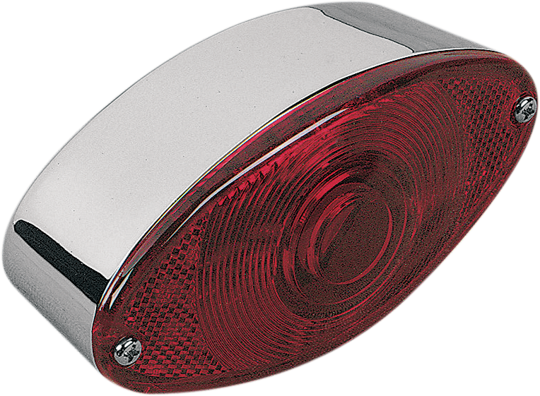DRAG SPECIALTIES Cat Eye red lens motorcycle taillight with LED, designed for enhanced visibility and style on bikes.
