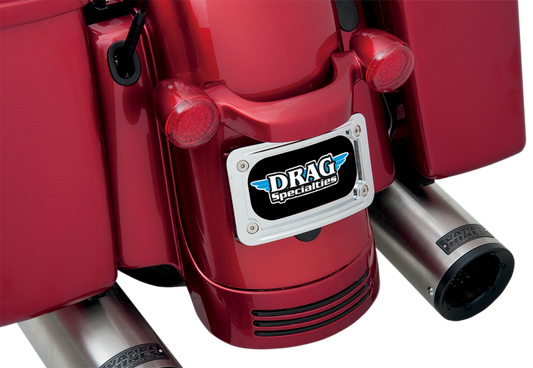 Red turn signal lens for Deuce-style turn signals from DRAG SPECIALTIES, part #162374-HC3, designed for motorcycle lighting.