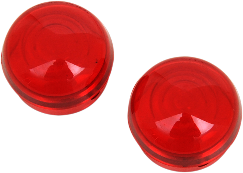 Red replacement lens for marker lights by DRAG SPECIALTIES, showing a clear view of the lens designed for motorcycle marker lights.