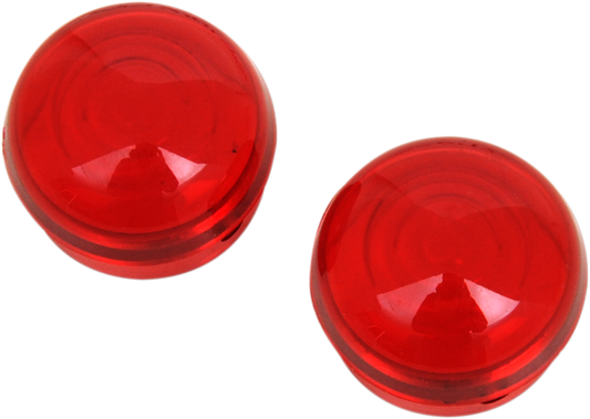 Red replacement lens for marker lights by DRAG SPECIALTIES, showing a clear view of the lens designed for motorcycle marker lights.
