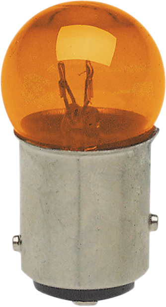 DRAG SPECIALTIES Amber Globe Bulb 167396-BOXLB1 for 12V vehicles showing the amber glass bulb with base and filament.