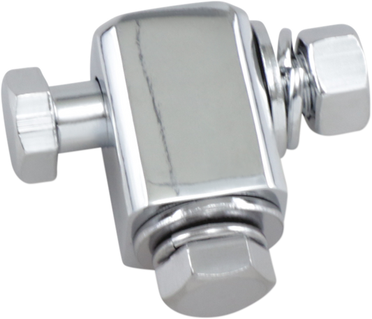 DRAG SPECIALTIES headlight mounting block with hardware for 5-3/4" bottom-mount headlights, shown with mounting components.