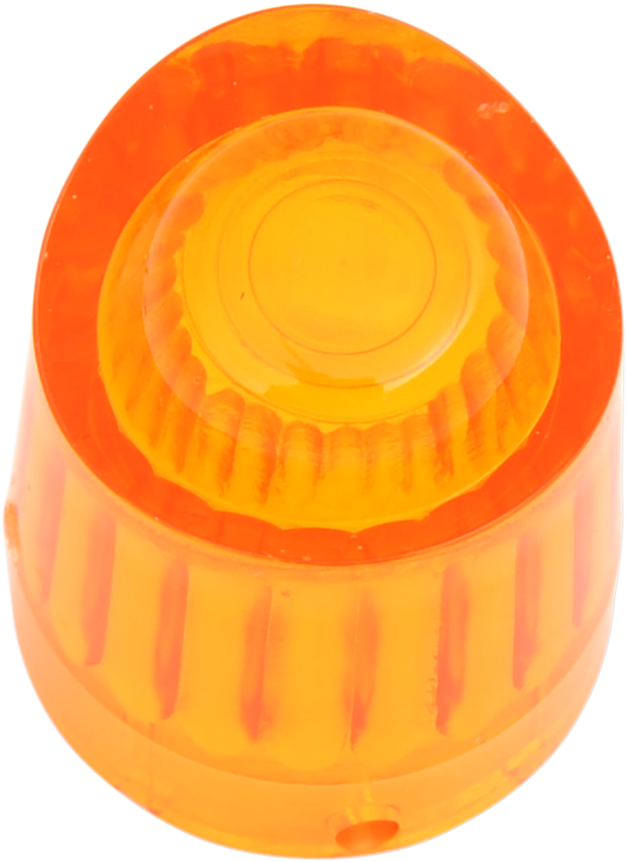 Amber replacement lens for Pony Marker Lights by DRAG SPECIALTIES, shown on a motorcycle lighting component.