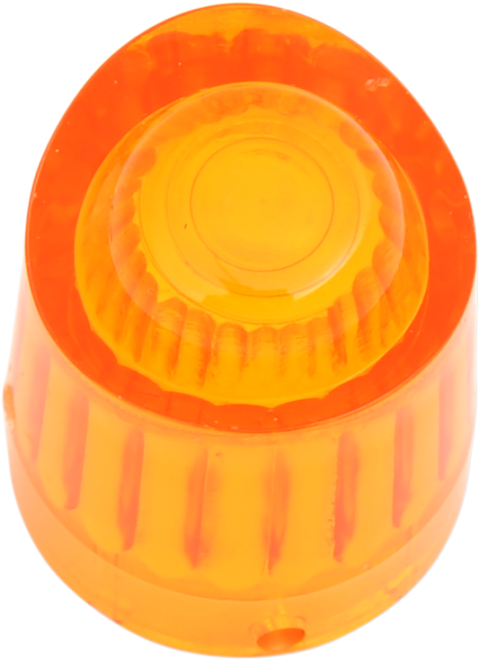 Amber replacement lens for Pony Marker Lights by DRAG SPECIALTIES, shown on a motorcycle lighting component.