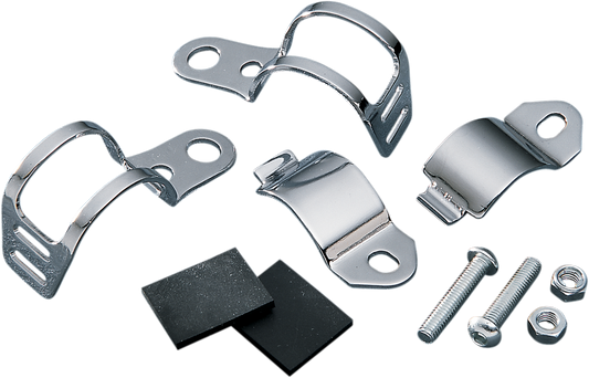 Drag Specialties fork-mount marker light brackets for 35-39 mm fork tubes, designed for easy installation on motorcycle front forks.