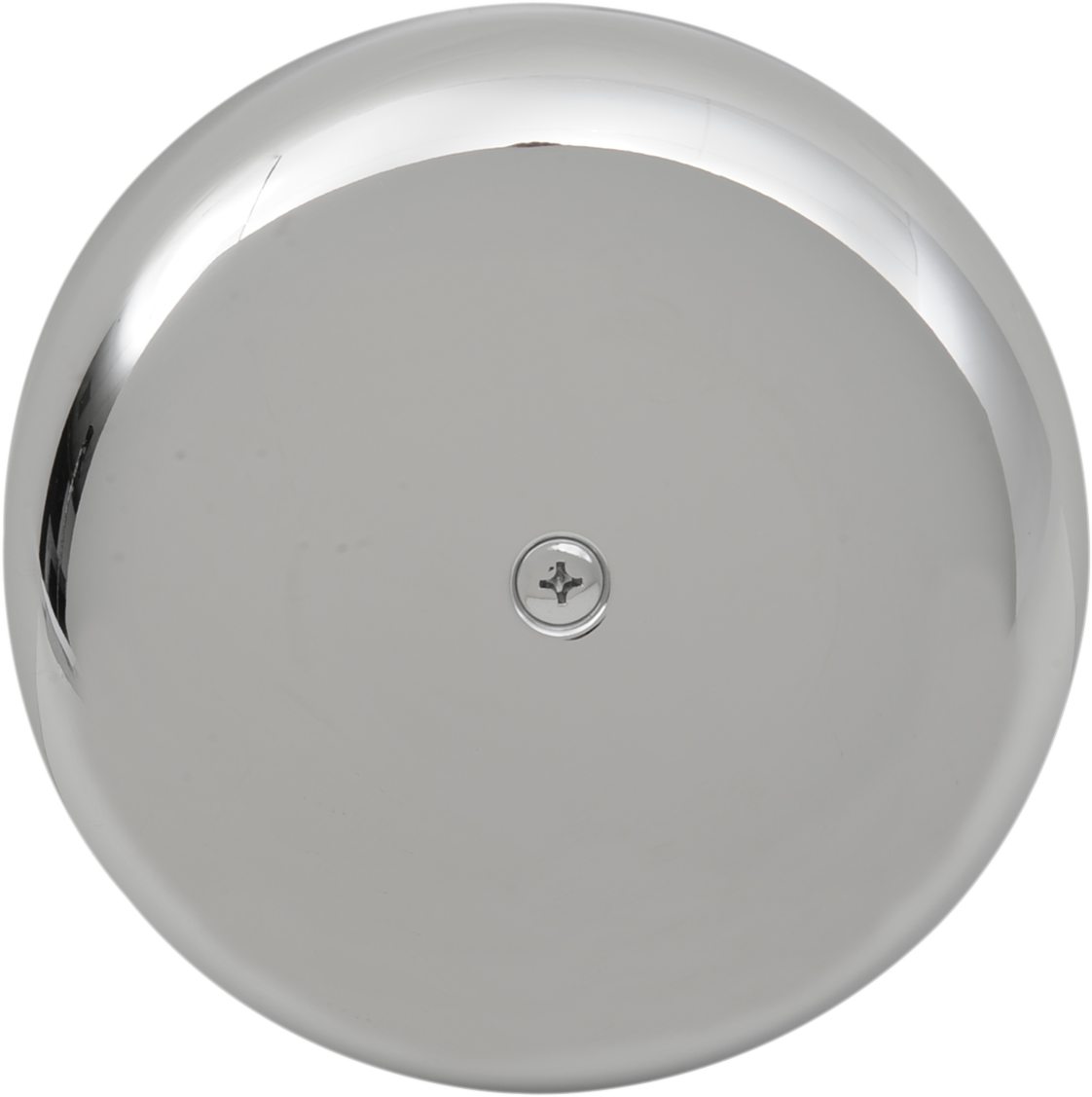 Chrome 7-inch round air cleaner with air filter from Drag Specialties, featuring a sleek design and part number 121093-BX-LB2.