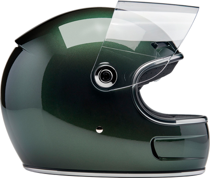 BILTWELL Gringo SV Helmet in metallic Sierra green, XS size, featuring a durable motorcycle helmet design with matte finish.