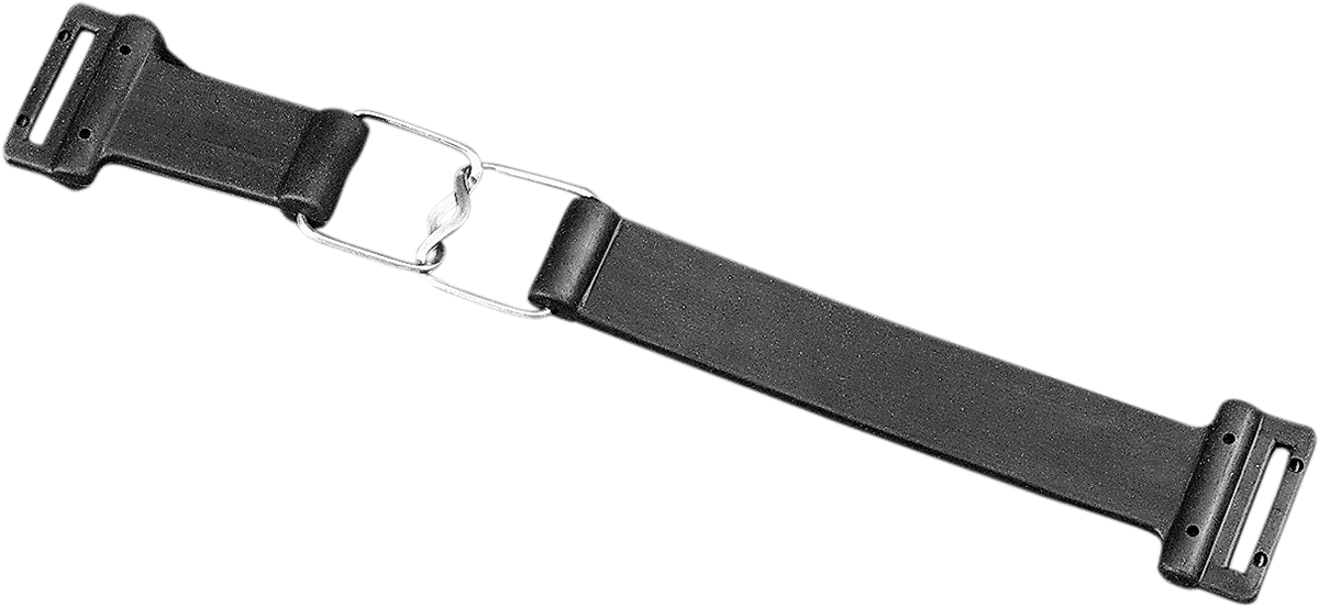 DRAG SPECIALTIES battery strap for Harley Softail models 1984-1999, black metal strap securing motorcycle battery in place