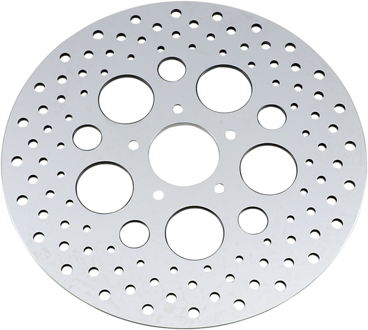 Drag Specialties 11.5-inch Front Drilled Brake Rotor for Harley-Davidson - Part 060185ASP-BC648
