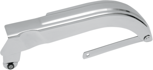Chrome upper belt guard for Harley Davidson FX and FLHS Shovelhead models by DRAG SPECIALTIES, part No. 32-0184C-BX-LB2