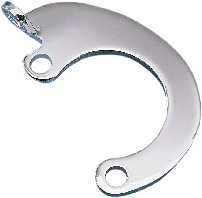 Chrome Drag Specialties Mousetrap Eliminator Bracket for Harley-Davidson Big Twin and Knucklehead/Flathead models, shown installed.