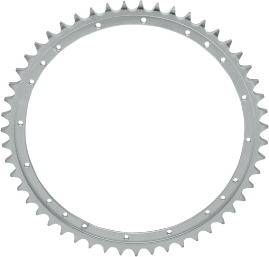 Zinc 51-tooth rear wheel sprocket for Big Twin motorcycles by Drag Specialties, featuring durable metal construction and gear teeth.