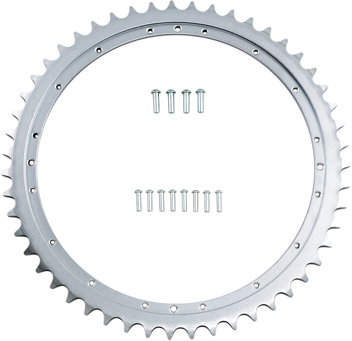 DRAG SPECIALTIES 72828P 51-tooth rear sprocket for Big Twin and XL motorcycles, metal with gear teeth design.
