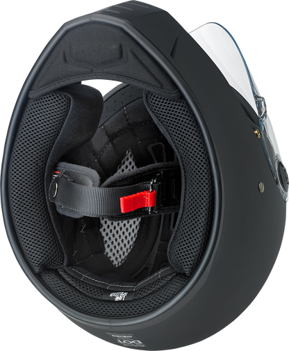 BILTWELL Lane Splitter helmet in flat black, 2XL, motorcycle helmet with a sleek design and durable construction.
