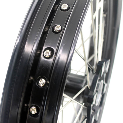 KKE 2.5*19/4.25*17 CUSH Drive Supermoto Wheels Set for KTM 990 950 Adventure 2003-2015