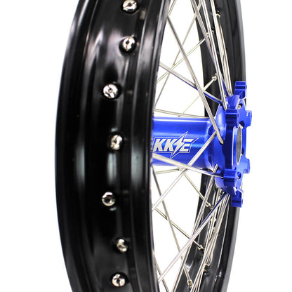 KKE 21 & 18 Enduro Wheels for YAMAHA WR250F 2017-2018 WR450F 2016-2018 Blue&Black  270mm Disc - Howling Moto