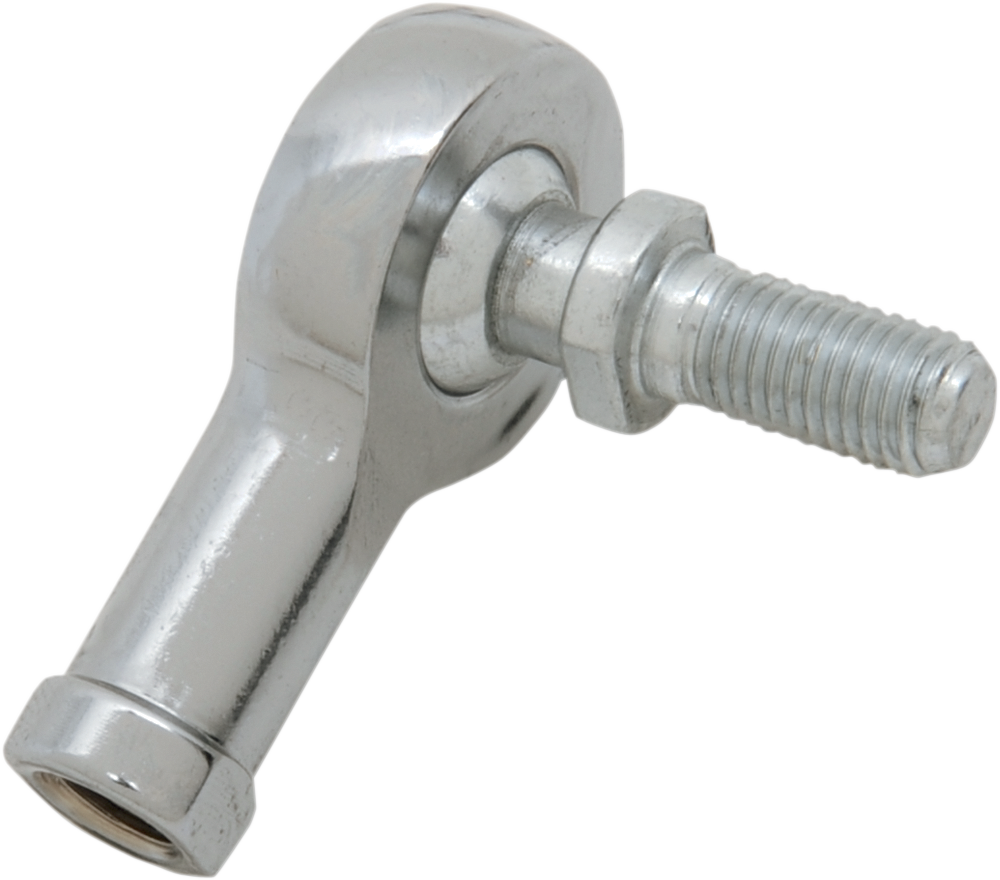 DRAG SPECIALTIES Heim-style rod end with stud, 5/16"-24 thread, shown in black, used for motorcycle suspension or steering linkage.