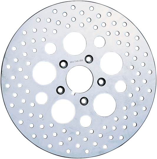 DRAG SPECIALTIES 11.5-inch Front Drilled Brake Rotor for Harley-Davidson 060176ASP-BC648