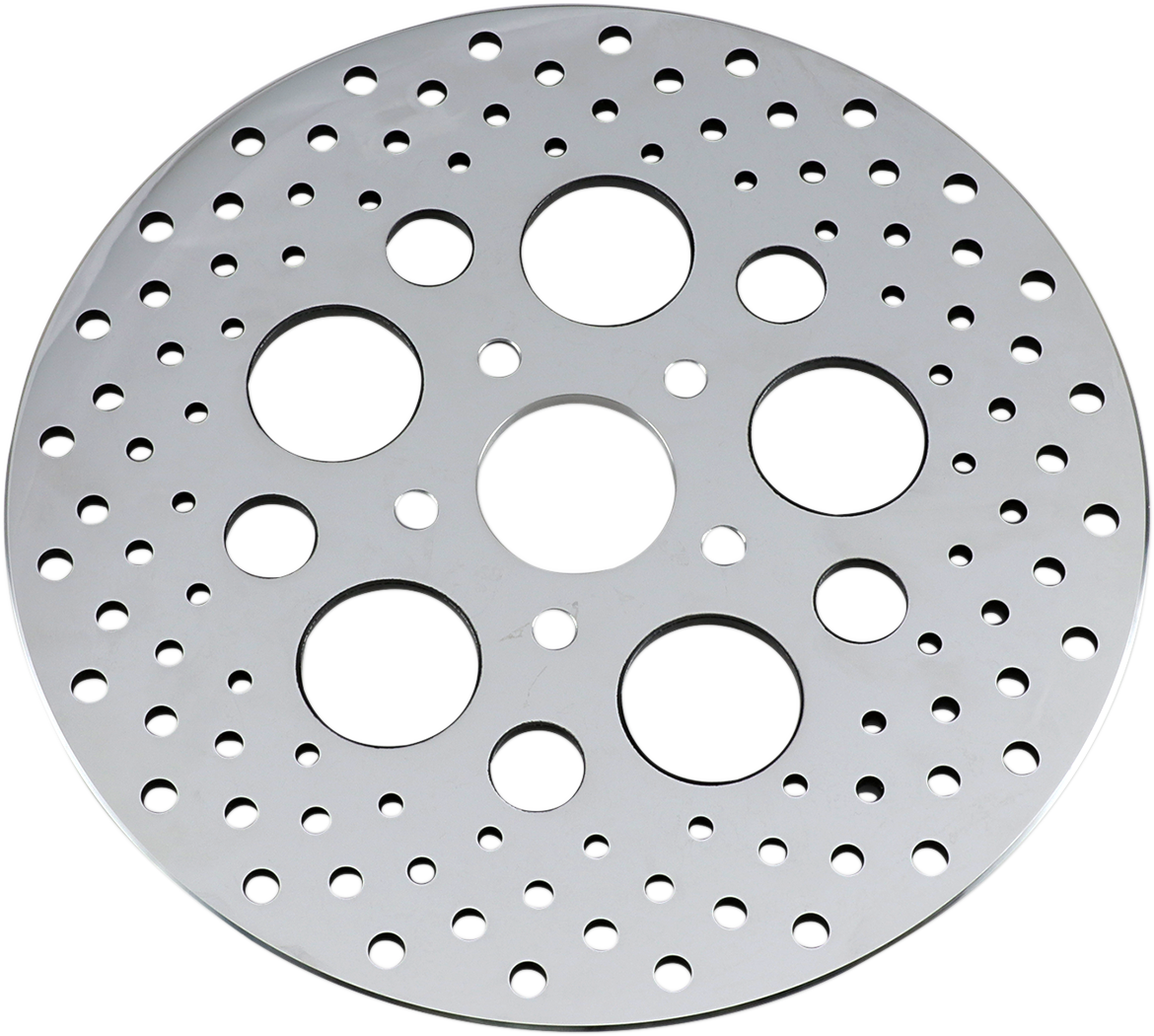 DRAG SPECIALTIES 11.5 inch Rear Drilled Brake Rotor for Harley-Davidson - Part 060181ASP-BC648